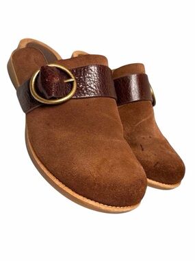 Söfft‎ Billie Brown Suede Leather Clogs Buckle Comfort Mules Women’s 7